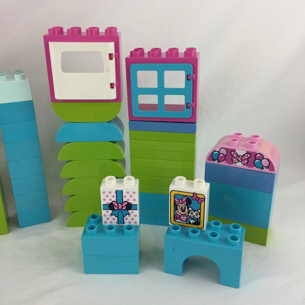 LEGO Duplo Pastel Mixed Lot 122 Pcs Disney Minnie Mouse Car Door Window Cupcake - Picture 9 of 10